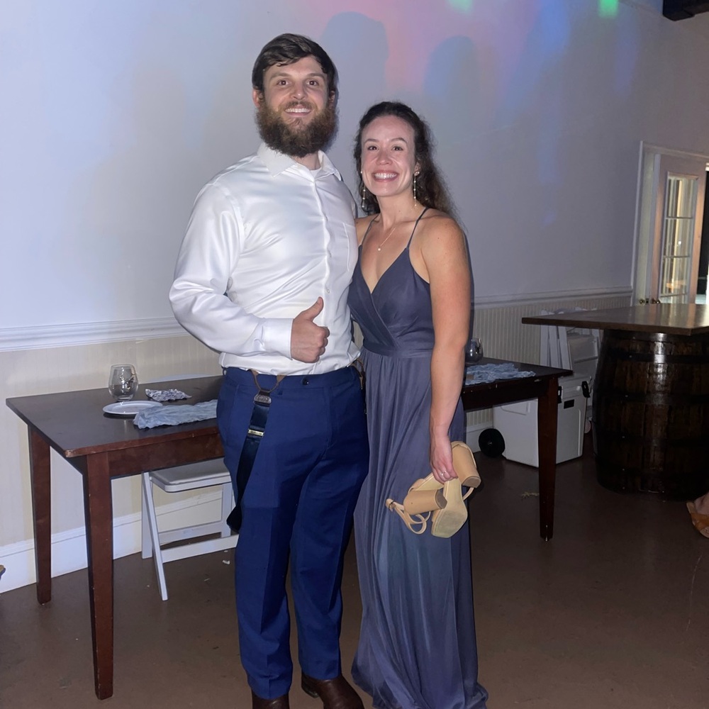 Blue bridesmaids dress